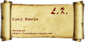 Locz Kevin névjegykártya